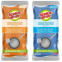 Kit com 6 Esponja SCOTCH-BRITE Cozinha Nao Risca