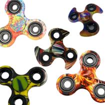 Kit com 6 Fidget Hand Spinner Antiestresse Ninja 3 pontas e Colorido