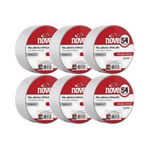 Kit com 6 Fita Reforçada Silver Tape 50mmx10m Prata-Nove54