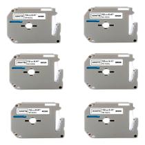 KIT COM 6 FITAS BRANCAS ROTULADOR OLLIX COMPATIVEL Mk231 M231 Mk 231 OLLIX