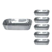 Kit Com 6 Formas Assadeira Tabuleiro Para Frango 28cm Polido