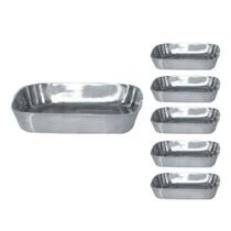 Kit Com 6 Formas Assadeira Tabuleiro Para Frango 28cm Polido Kit Com 6 Formas Assadeira Tabuleiro Para Frango 28cm Polido