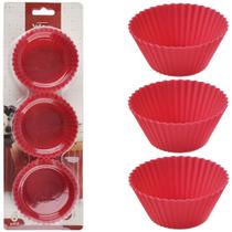 Kit com 6 Formas de Silicone para Cupcake Petit Gateau 6,5x2,5cm