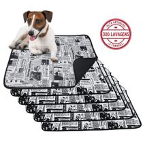 Kit com 6 Fraldas de Câes p/Chão 70x50 Jornal 300 Lavagens - 3 Camadas - Alta Absorção Kit com 6 Fraldas de Câes p/Chão 70x50 Jornal 300 Lavagens - 3 Camadas - Alta Absorção