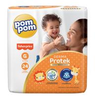 Kit Com 6 Fraldas Pompom Descartável Infantil Atacado G Barato
