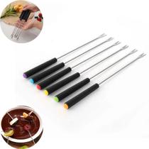Kit com 6 Garfos para Fondue em Aço Inox Chocolate Aperitivos Kit com 6 Garfos para Fondue em Aço Inox Chocolate Aperitivos