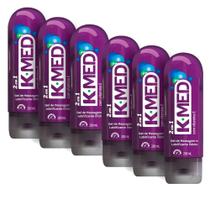 Kit com 6 Gel Lubrificante K-Med 2 em 1 200ml cada