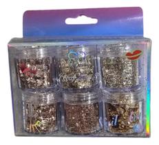 Kit Com 6 Glitter /purpurina Carnaval Nair Unha Maquigem