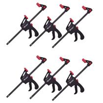 Kit com 6 grampos tipo sargento aperto rápido 20 cm - 205629 - mtx