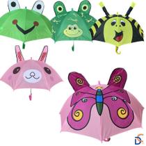 Kit Com 6 Guarda Chuva Infantil De Orelhinha Bichinhos atacado p/ Presente Kit Com 6 Guarda Chuva Infantil De Orelhinha Bichinhos atacado p/ Presente