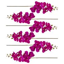 Kit com 6 Haste de Orquídea Artificial Pink Formosinha