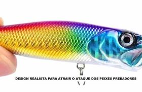 Kit Com 6 Isca Artificial Importada Superficie Popper 9 Cm - MINYMIX