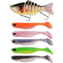 Kit com 6 Iscas Artificiais top Articulada + Silicone Soft