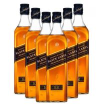 Kit com 6 Johnnie Walker Black Label Blended Scotch Whisky 750ml - DIAGEO