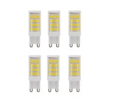 Kit com 6 Lâmpadas Halopin G9 Led 5W 3000K ou 6000K
