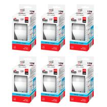 Kit com 6 Lâmpadas Led 12W Kian Branca Bivolt Kit com 6 Lâmpadas Led 12W Kian Branca Bivolt