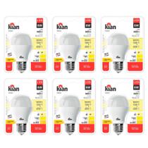 Kit com 6 Lâmpadas Led 6W Kian Classic Amarela Bivolt