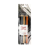 Kit com 6 Lápis Conté À Paris Crayon e Grafite 50105
