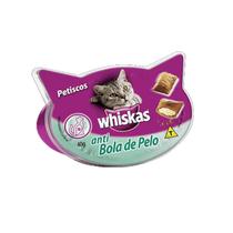 Kit Com 6 Latas Petiscos Para Gato Whiskas Anti Bola De Pelo