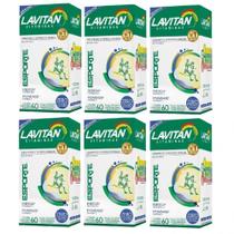 Kit com 6 Lavitan Esporte Cimed com 60 Comprimidos