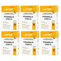 Kit com 6 - Lavitan Vitamina D3 2.000ui Cimed com 30 Comprimidos o Au