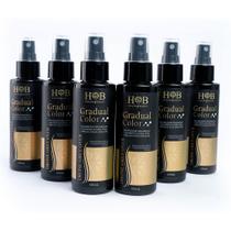 Kit com 6 Loções Escurecedoras Gradual Color - Drone Grey Over + 2 Frascos do Suplemento Hair Caps