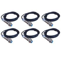 Kit com 6 lukma sensor indutivo lm18-3005pc 6-36vdc (faceado) pnp (37003)