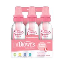 Kit com 6 Mamadeiras Dr. Brown's Natural Flow Anti-Cólica 240ml - Rosa Kit com 6 Mamadeiras Dr. Brown's Natural Flow Anti-Cólica 240ml - Rosa