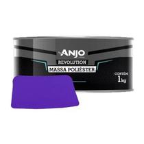 Kit com 6 massa poliester revolution 1kg - anjo + aplicador