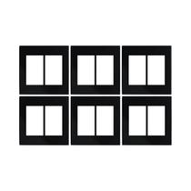 Kit com 6 mg preto placa 4x4 6 postos horizontal