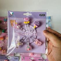 Kit com 6 Mini Prendedores Decorativos - Interponte / WX Gift Kit com 6 Mini Prendedores Decorativos - Interponte / WX Gift