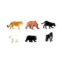 Kit com 6 Miniaturas Colecionáveis, Animais Selvagens - Toyng