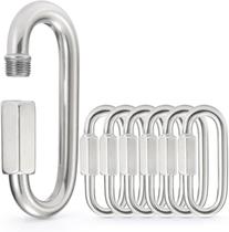 Kit com 6 Mosquetões Sprookber de Aço Inoxidável 304 - 6,2 cm Kit com 6 Mosquetões Sprookber de Aço Inoxidável 304 - 6,2 cm
