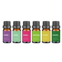 KIT Com 6 Óleos Essenciais Lavanda Alecrim Gerânio Capim Limão Tea Tree e Eucalipto Multilaser Saude - HC165