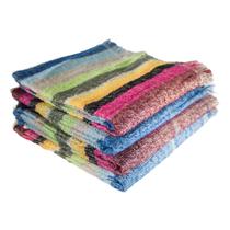 kit com 6 panos de chão meio banho listrado 103cm x 57cm