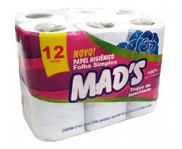 Kit com 6 Papel Higiênico Mad's Suave 12 Rolos Kit com 6 Papel Higiênico Mad's Suave 12 Rolos