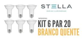 Kit Com 6 Par 20 Stella 5,5w 3000k - Sth9020/30