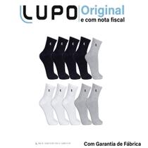 Kit Com 6 Pares Cano Médio Meias Lupo Algodão Unissex 3245