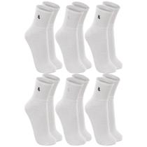 Kit Com 6 Pares De Meias Algodão Cano Medio Lupo Modelo Alto Tamanho Grandes 37 ao 44 No Atacado