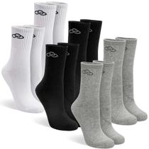 Kit Com 6 Pares de Meias Cano Médio Algodão Adulto Esportiva Olympikus Kit Com 6 Pares de Meias Cano Médio Algodão Adulto Esportiva Olympikus