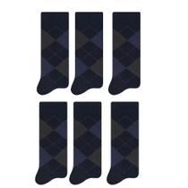 Kit Com 6 Pares De Meias Clássica Casual Masculina De Algodão Kit Com 6 Pares De Meias Clássica Casual Masculina De Algodão