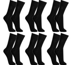 Kit com 6 pares de meias cor preta cano alto veste 38 ao 44 Kit com 6 pares de meias cor preta cano alto veste 38 ao 44