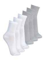 Kit com 6 Pares de Meias Esportiva Cano Médio Lupo 3290-009 Colorido
