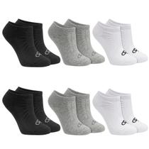 Kit Com 6 Pares de Meias Invisivel Adulto Algodão Olympikus