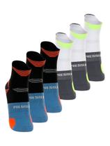 Kit com 6 Pares de Meias Performance Running Lupo 15424-001 Colorido Kit com 6 Pares de Meias Performance Running Lupo 15424-001 Colorido