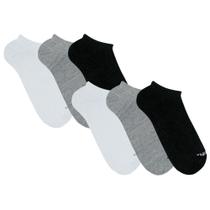 Kit Com 6 Pares Meias De Sapatilha Invisível Mash Em Algodão Modelo Unissex Kit Com 6 Pares Meias De Sapatilha Invisível Mash Em Algodão Modelo Unissex