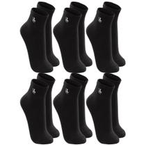 Kit Com 6 Pares Meias Unissex Lupo Sport Esportiva Cano Curto Tamanho Grande Plus Size Até O 48