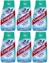 Kit com 6 Pastas de Dentes Colgate 2 em 1 Whitening Icy Blast 800mL Kit com 6 Pastas de Dentes Colgate 2 em 1 Whitening Icy Blast 800mL