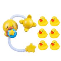 Kit Com 6 Patinhos Em Vinil Que Esguicham Água e Chuveiro Ducha De Banho Para Banheira Infantil Diversão Durante o Banho