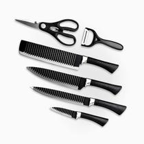 Kit com 6 Peças Facas de Churrasco e Cozinha Antiaderente